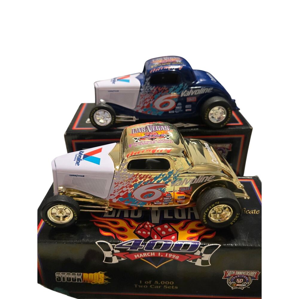 Mark Martin #6 Valvoline 1998 Inaugural Las Vegas 400 '33 Ford Highboy 2-Car Set